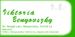 viktoria benyovszky business card