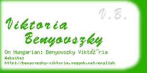 viktoria benyovszky business card